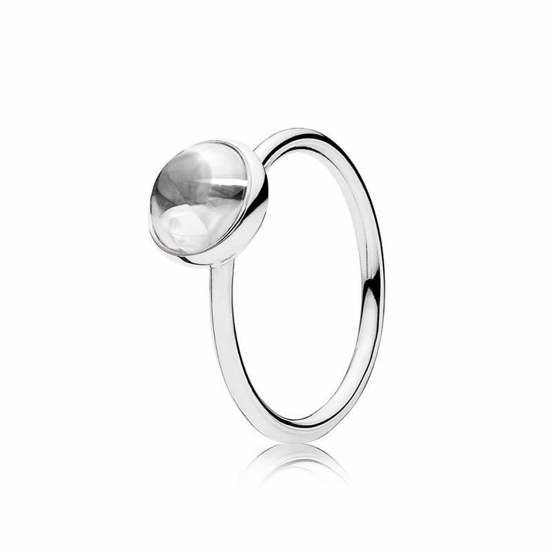 Pandora Poetic Droplet Statement Ring - Sterling Silver/Cubic Zirconia - Canada | OI3586LP